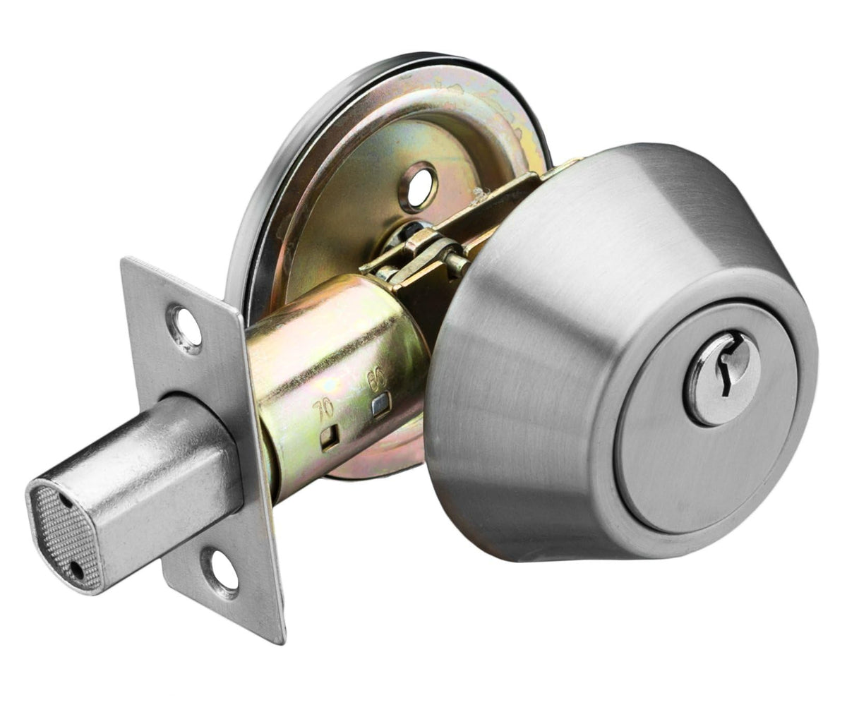 Entrance Lever Door Handle ( and Front Door) Reversible for Right and Left Side and a Single Cylinder deadbolt Set