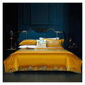 1200Tc Brocade Jacquard and Egyptian Cotton Luxury Bedding Set Smooth Soft Quilt Cover Set Flat/Fitted Bed Sheet