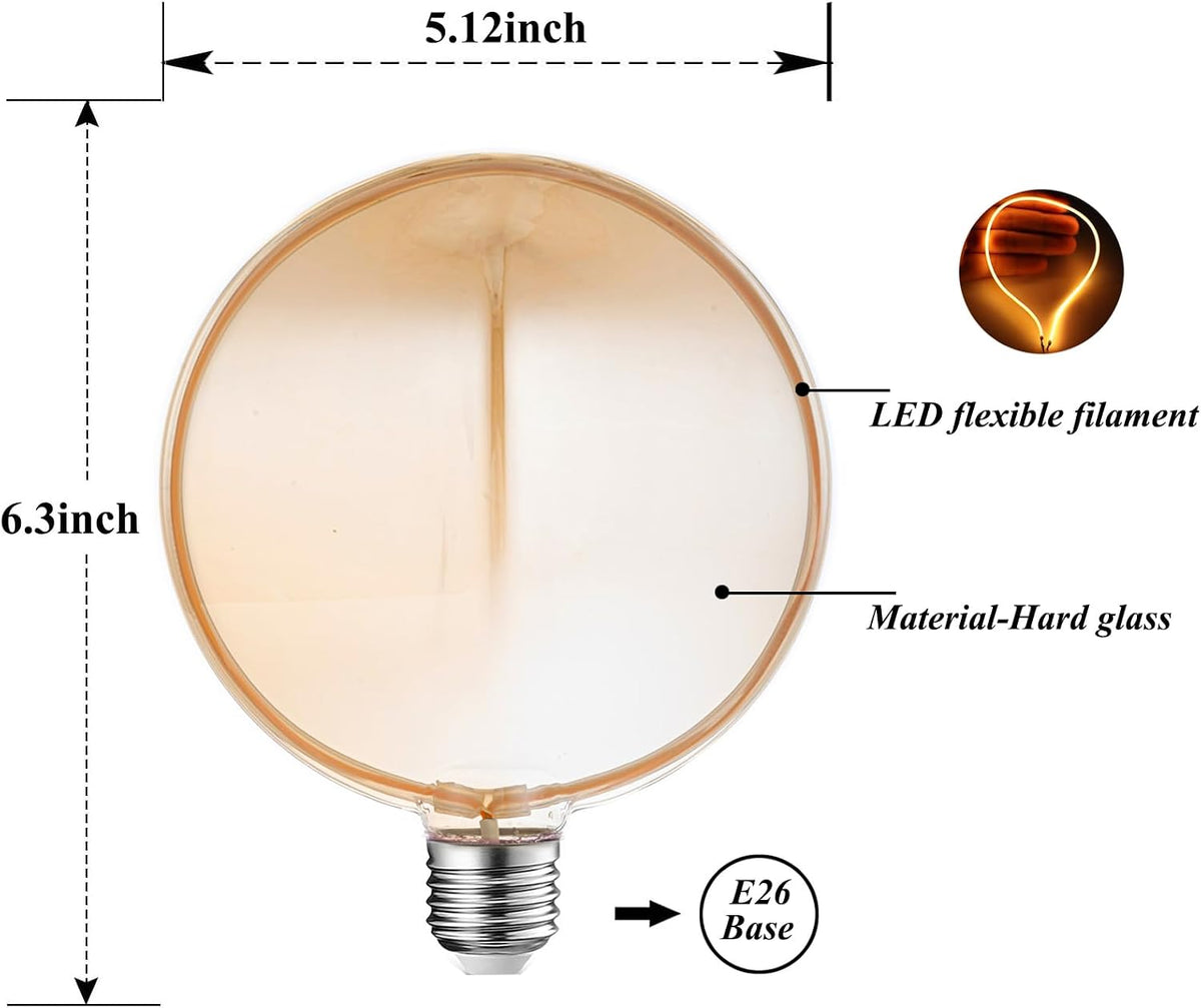 Decorative Light Bulbs E26 Base LED Large Edison Bulbs Oversized
