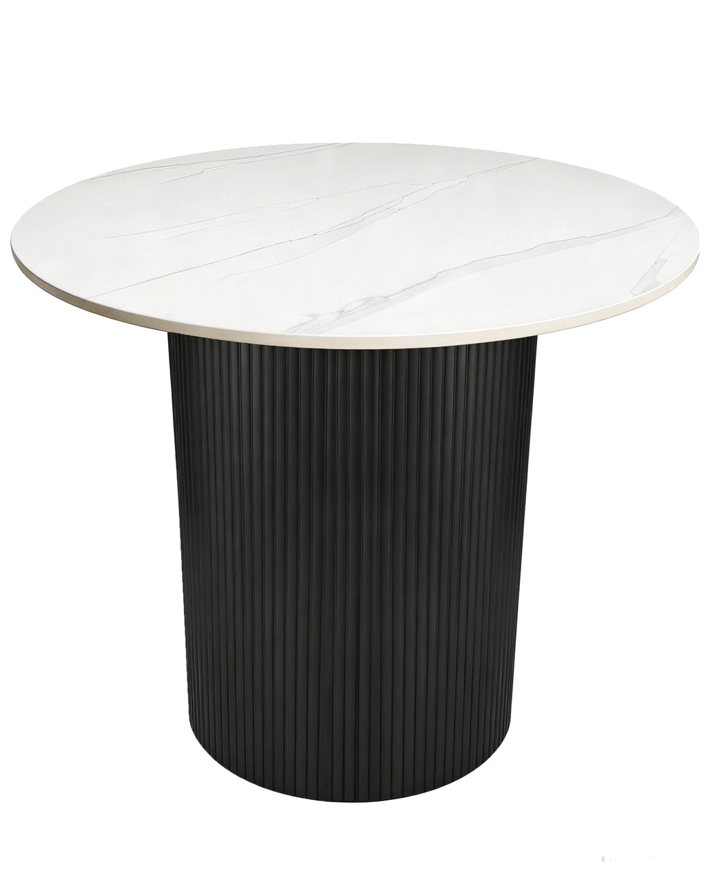 Inspired Saarinen Style 35.4" Round Dining Table with Marble Top and Metal Base | White Circle Modern Pedestal Tables Dining Set, or