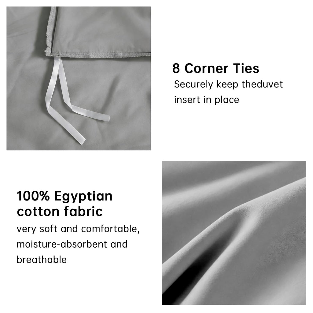 Duvet Cover Queen Size, 100% Egyptian Cotton Duvet Cover Queen