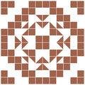 Terracotta Matias Peel and Stick Floor Tiles, Geometric Vinyl Floor Tiles, Water Resistant, 12 in x 12 in, Pack of 10