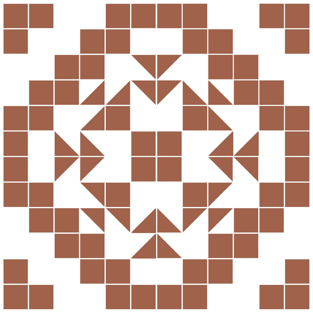 Terracotta Matias Peel and Stick Floor Tiles, Geometric Vinyl Floor Tiles, Water Resistant, 12 in x 12 in, Pack of 10
