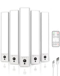 Under Cabinet Lighting, 2400mAh Motion Sensor Light, LED Closet Lights Wireless, 6500K Dimmable, Timer