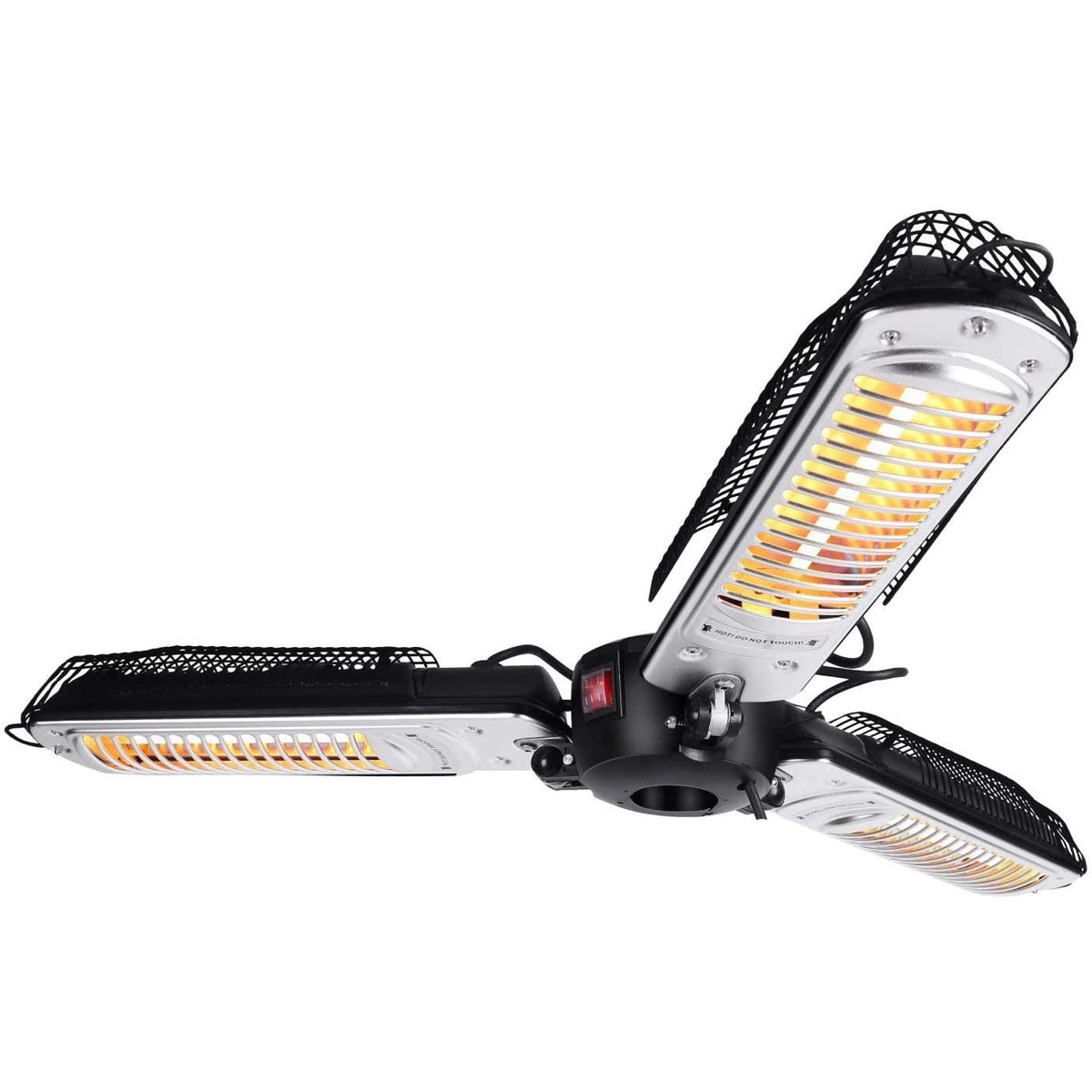 Umbrella Patio Heater, 2000W Electric Parasol Heater, Infrared Radiant Heater with 3 Heating Panels for Pergola Or