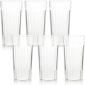 Arrow 30 oz Clear Plastic Tumblers - 6 pk - Break-Resistant Drinking Glasses Use - Dishwasher Safe - BPA Free - Made