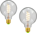 G95 Dimmable LED Edison Bulb 4W G25 LED Spiral Filament Bulbs Decorative Light Bulb,Clear Glass,40W Equivalent,Warm