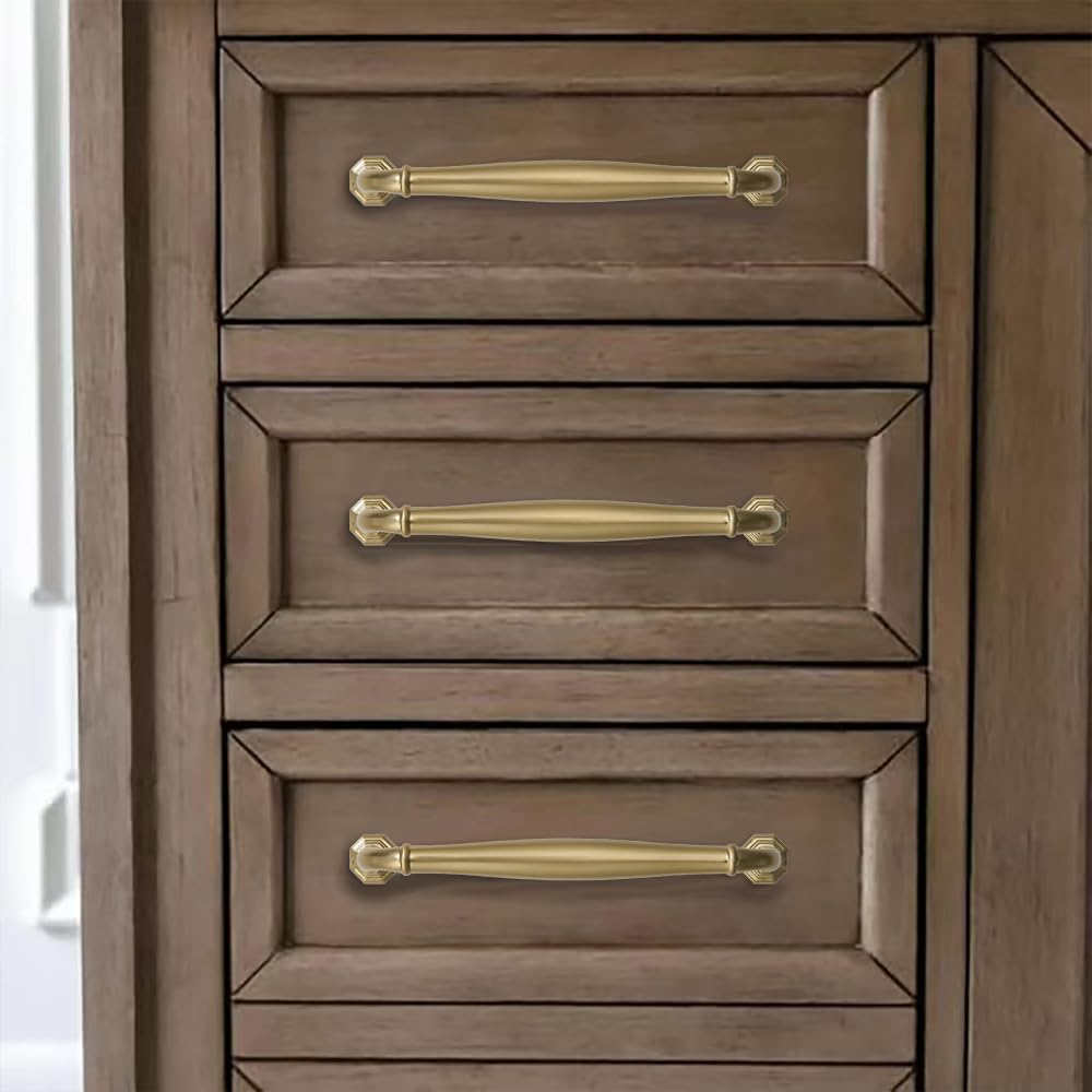 Appliance Handle Pull 18 Inch(457mm) Brushed Brass Cabinet Pulls Warm Gold Cabinet Handles Heavy Duty Solid