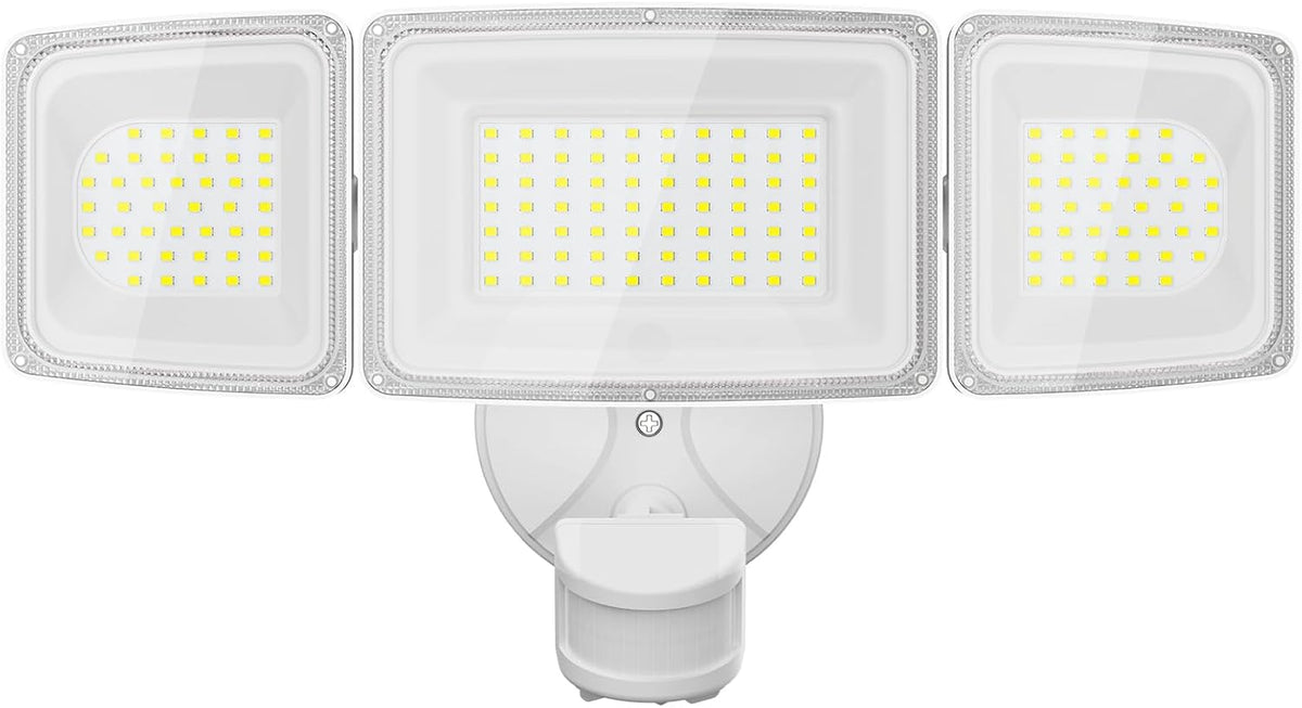 100W LED Security Lights Motion Sensor Light Outdoor, 9000LM Ultra Bright, 6000K, IP65 Waterproof Flood Light Motion
