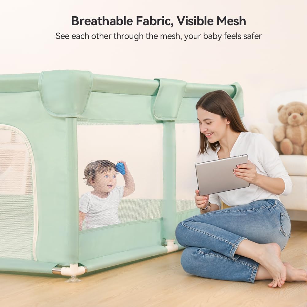 Playpens for Babies and Toddlers, 74"x50" Playard Extra Large