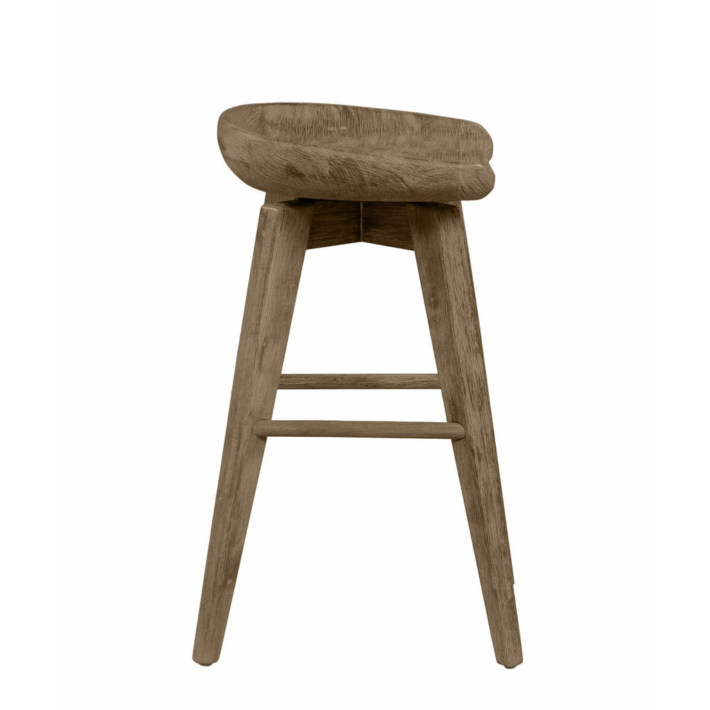 Inspired Bertoia Style Bali Backless Swivel Counter Stool - Weathered Wire-Brush