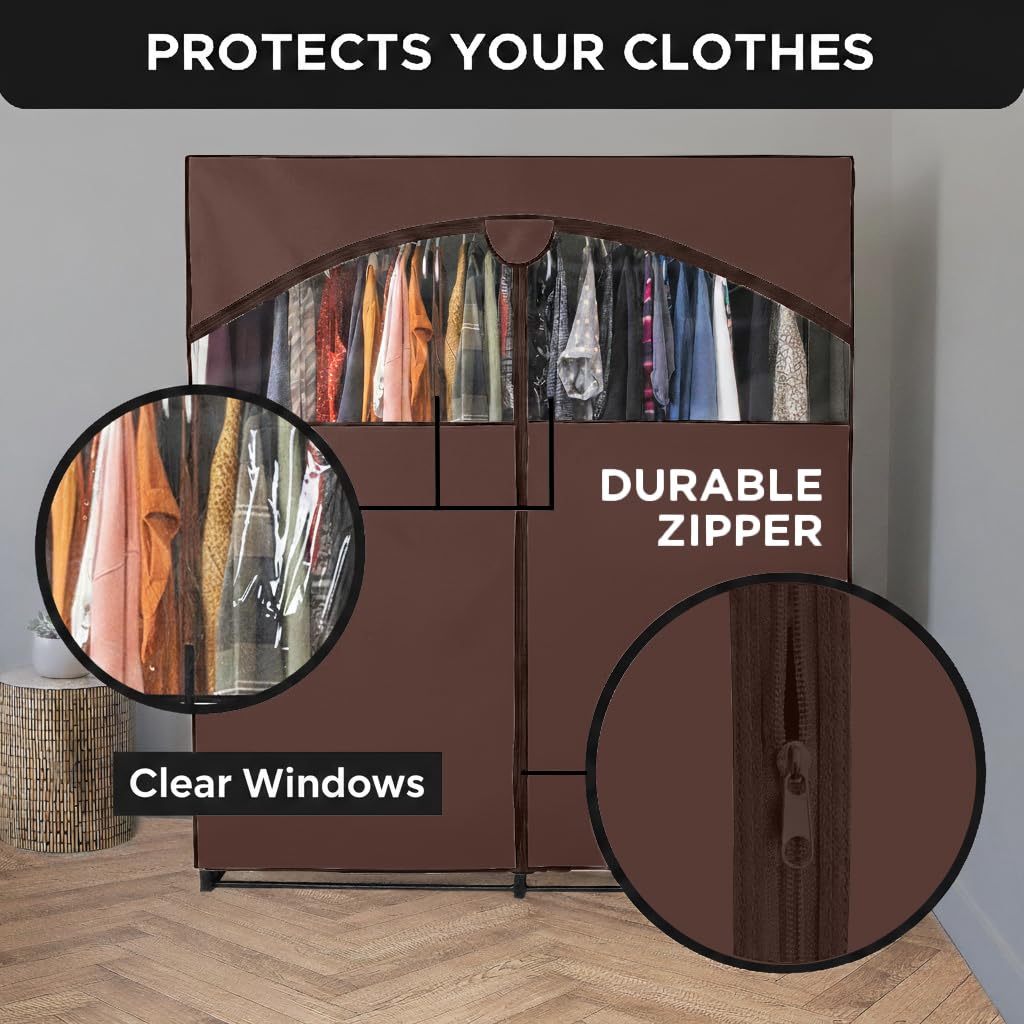 Portable Wardrobe Closet, 65 LBs Large Capacity