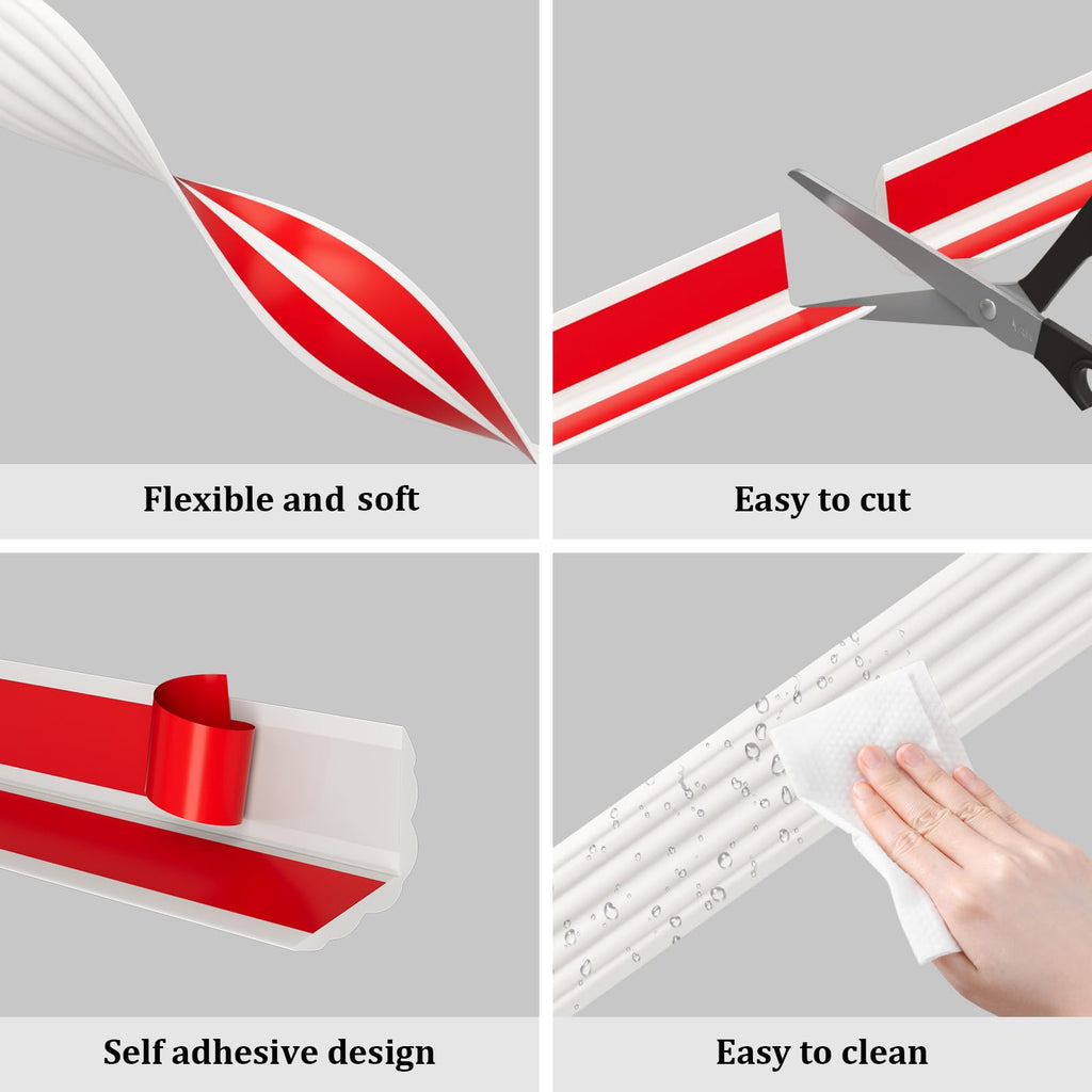 Wall Corner Protector Trim, 10.5 Feet Flexible Inside & Outside Corner Guard Trim, Peel and Stick Corner Molding