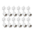 H Type Track Lighting Head to E26 Medium Screw Base Adapter Light Direction Adjustable Pack of 12 (White)