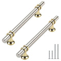 10 Pack 5 Inch Brushed Nickel and Gold Cabinet Handles