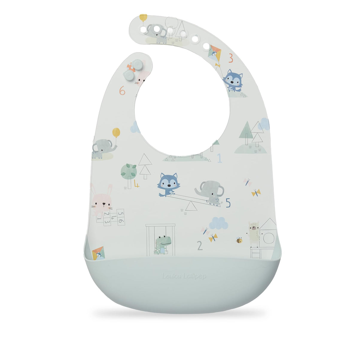 Waterproof Silicone Feeding Bib for Babies & Toddlers, Catch-All Pouch, Easy Clean, 3-36 Months - Mini Mathletes