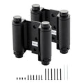 3" Double Action Spring Hinges, Self Closing Saloon Hinges, Black, 2 Pack