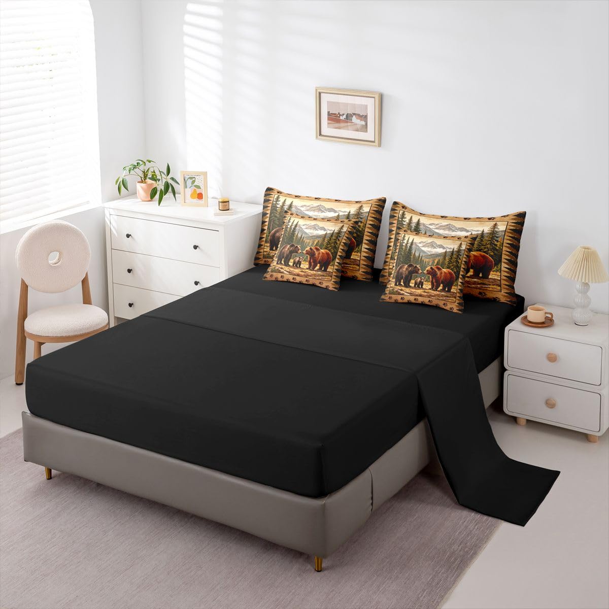 Rustic Cabin Comforter Set with Sheets 7 Piece