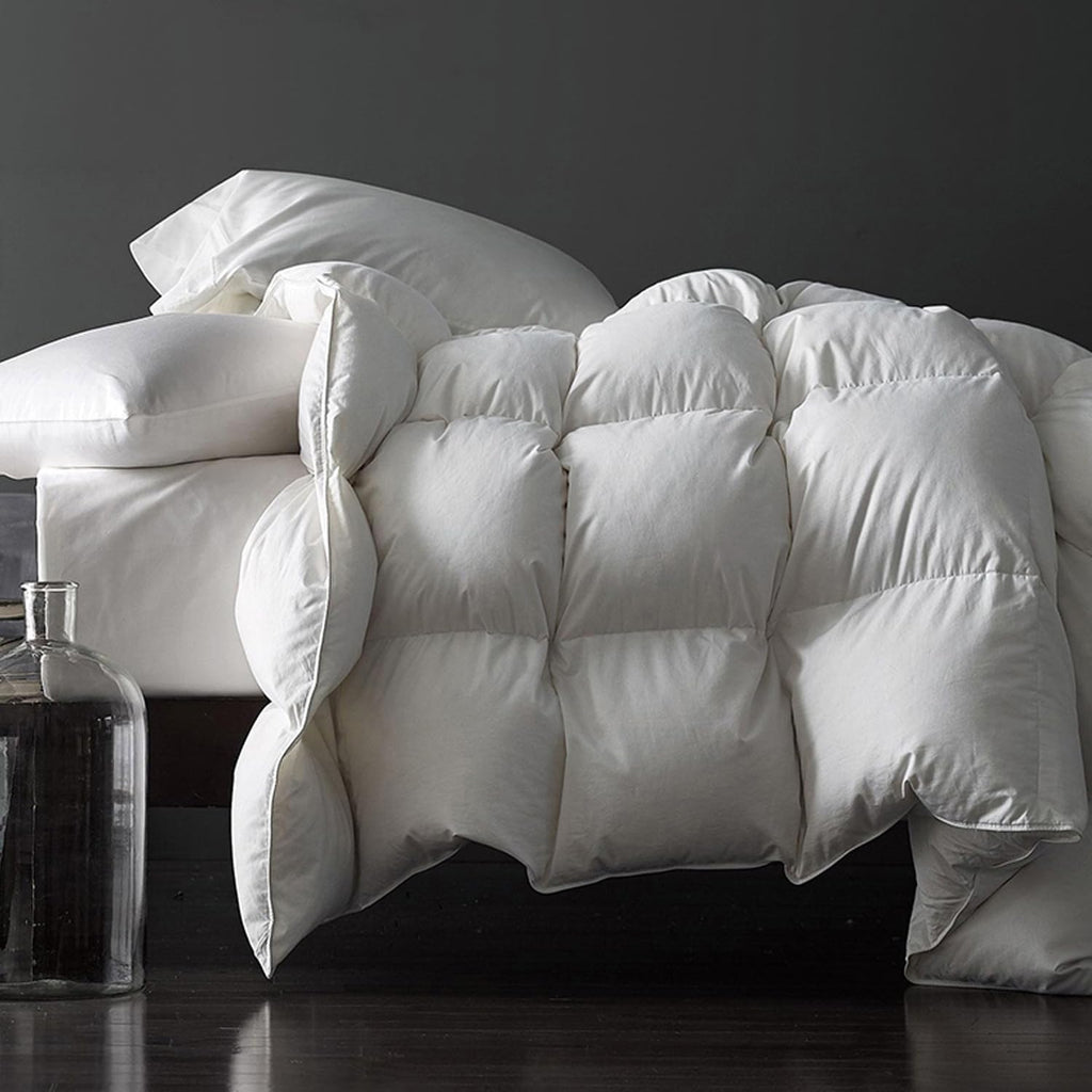 Premium Feathers Down Comforter Heavyweight White Duvet Insert