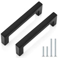 50 Pack 3-3/4 Inch (96mm) Hole Center Cabinet Handles Stainless Steel Kitchen Drawer Pulls Square Bar Cabinet