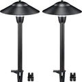 3W Low Voltage Pathway Lights, 3000K Classic LED Aluminum 2-Pack