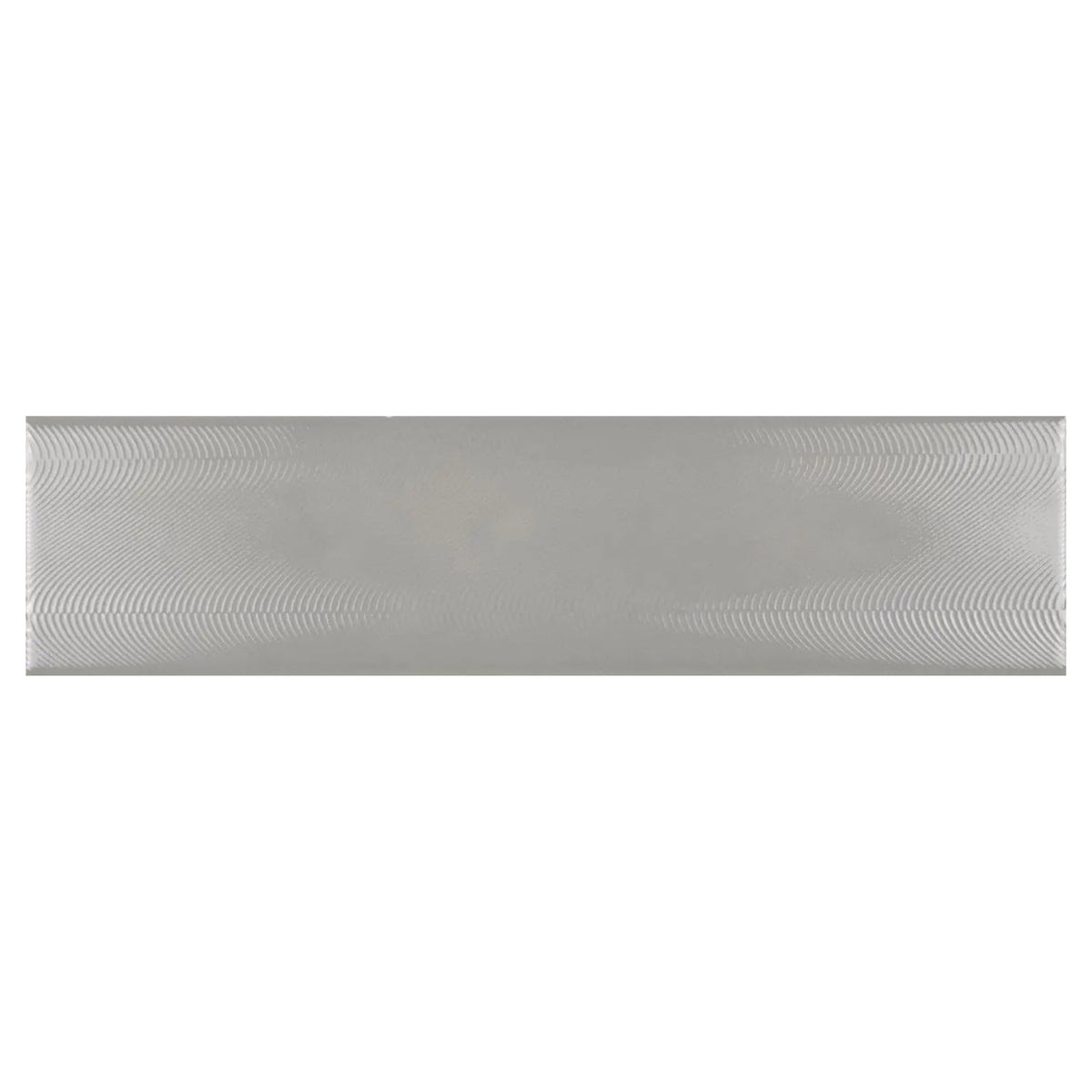 3x12 Gray Polished Ceramic Subway Tile, Fully Ribbed Textured Surface Backsplash Wall Tiles for Modern Kitchen