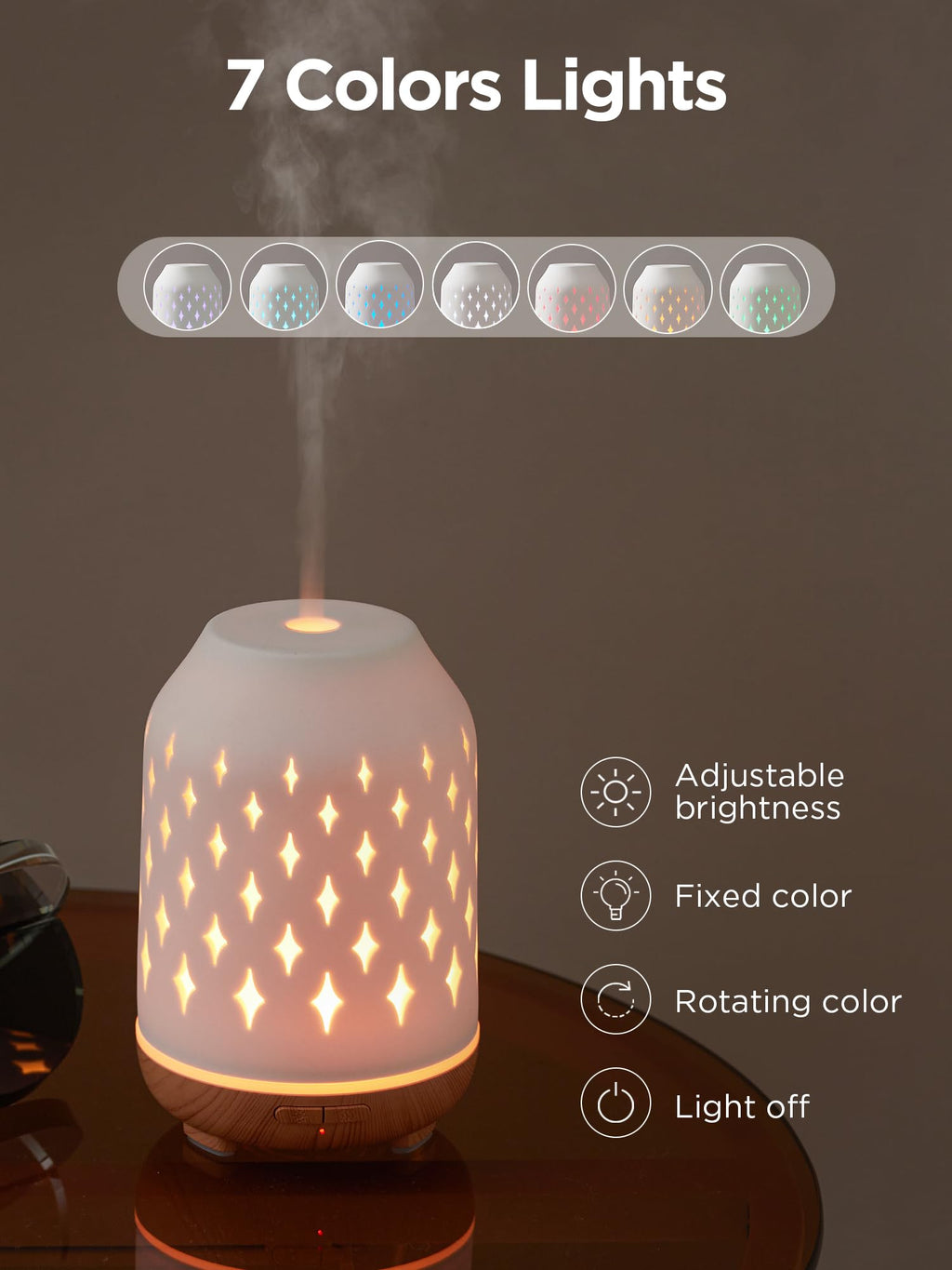 150ml Ceramic Essential Oil Diffusers Humifidier, White