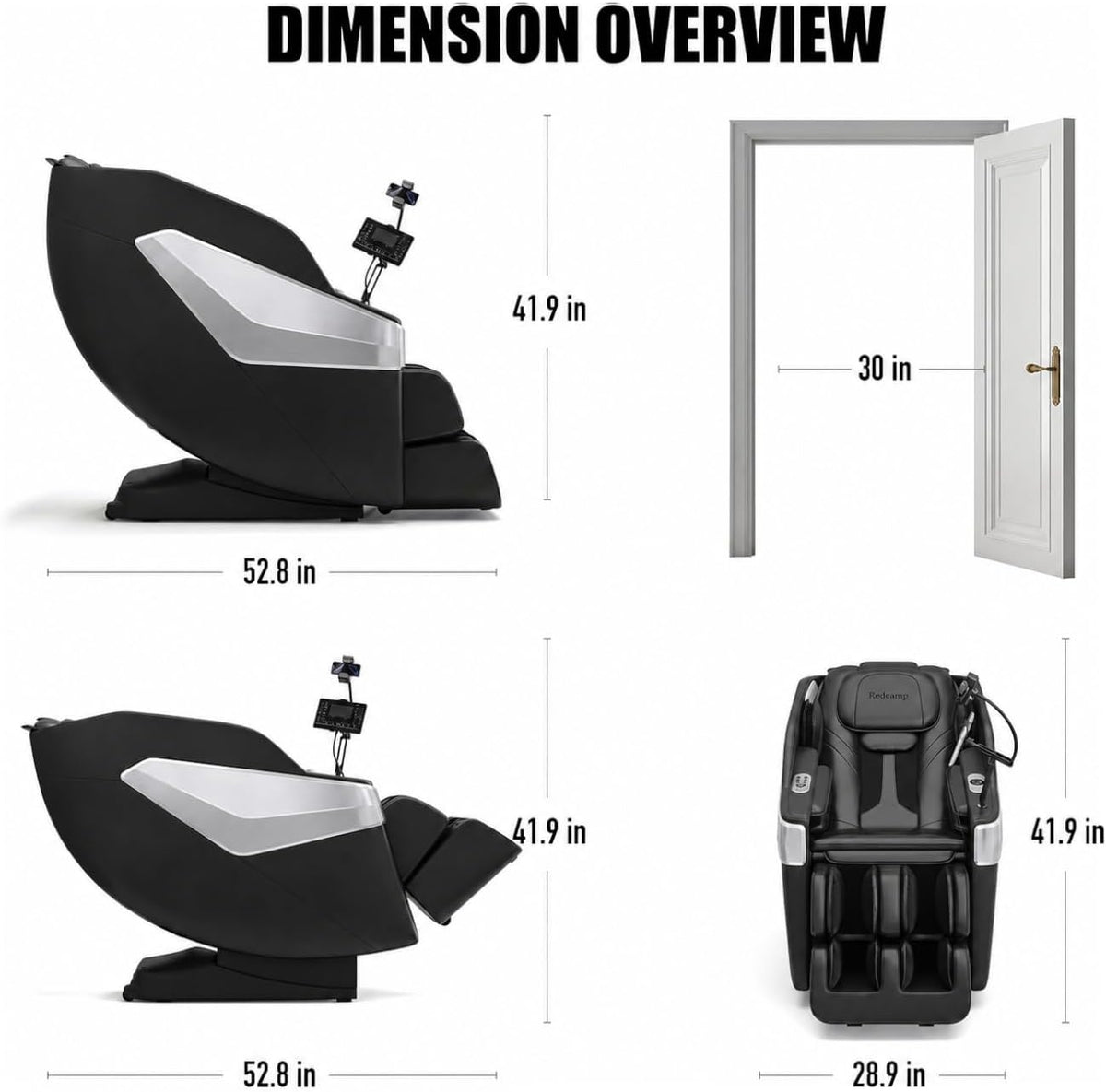 Massage Chair Full Body: Zero Gravity with SL Track, 3D Robot Hands, Heat, Airbag Massage, Foot Roller, Bluetooth