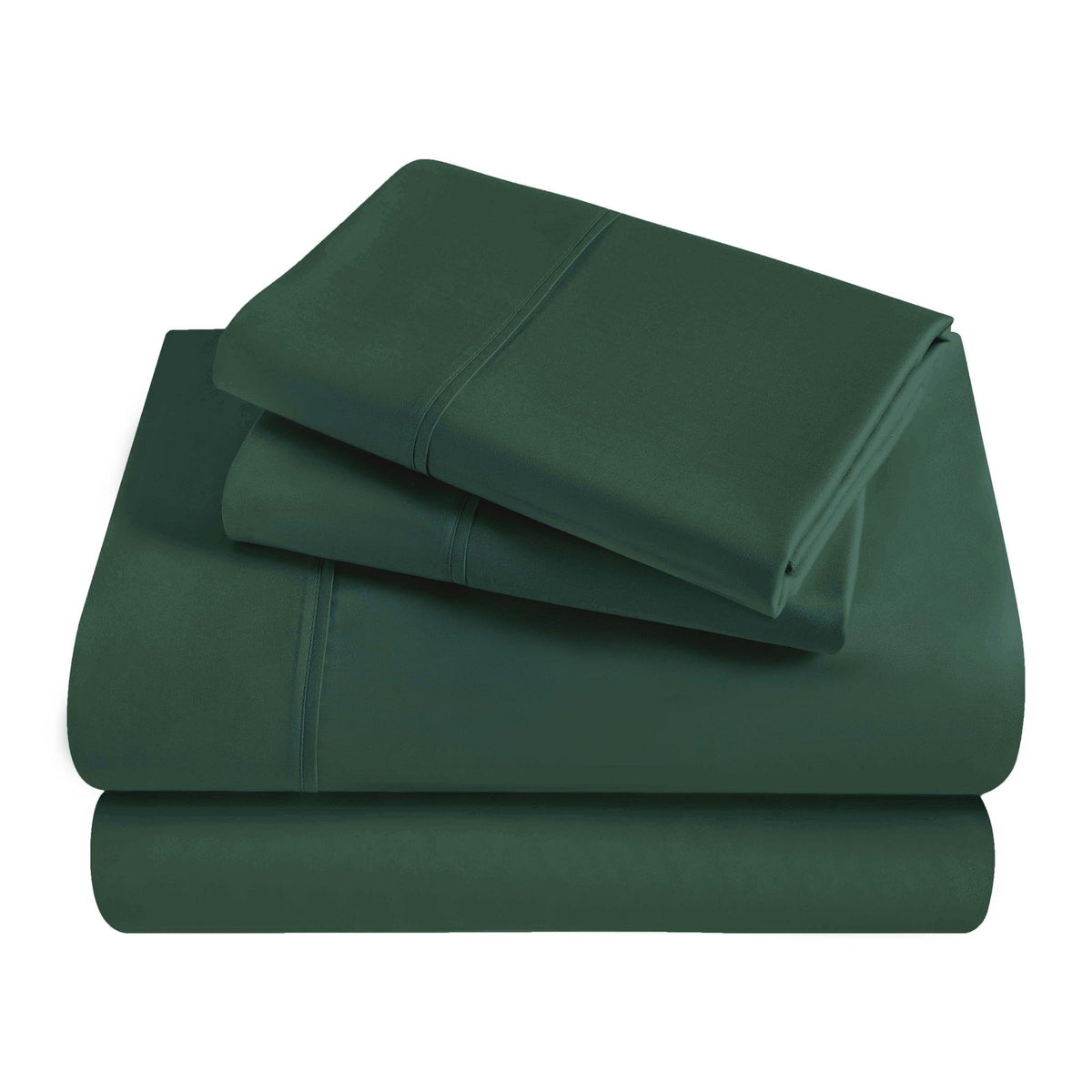 Egyptian Cotton 300 Thread Count Bed Sheet Set, 1 Elastic Deep Pocket Fitted Sheet, 1 Flat Sheet, 2 Pillowcases