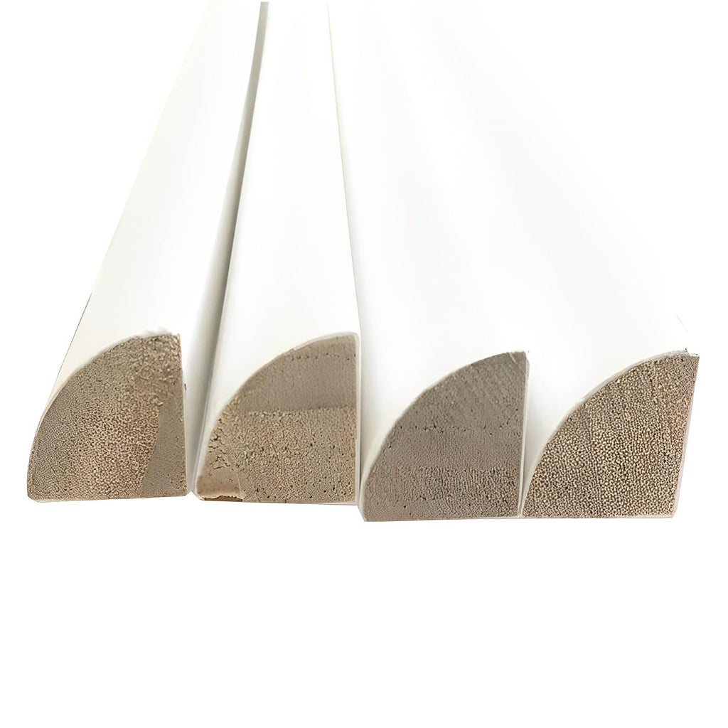 3/4′′ × 3/4′′ × 94′′ Solid Pine Quarter Round Trim - Double Primed & Painted - 20-Piece Bundle, Ships