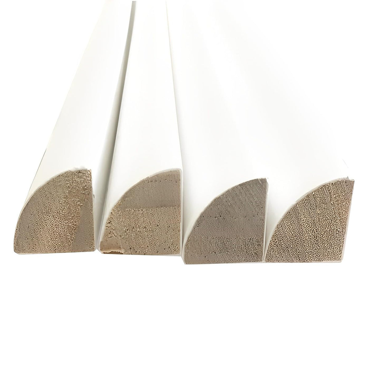 3/4′′ × 3/4′′ × 94′′ Solid Pine Quarter Round Trim - Double Primed & Painted - 20-Piece Bundle, Ships