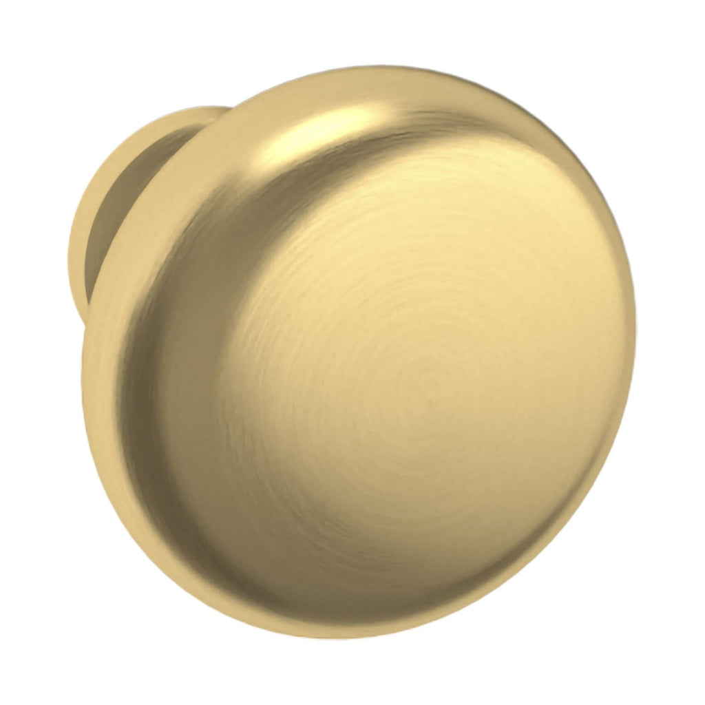 Classic 1-1/4 Inch Mushroom Cabinet Knob from The Estate Collection - Lifetime Satin Brass