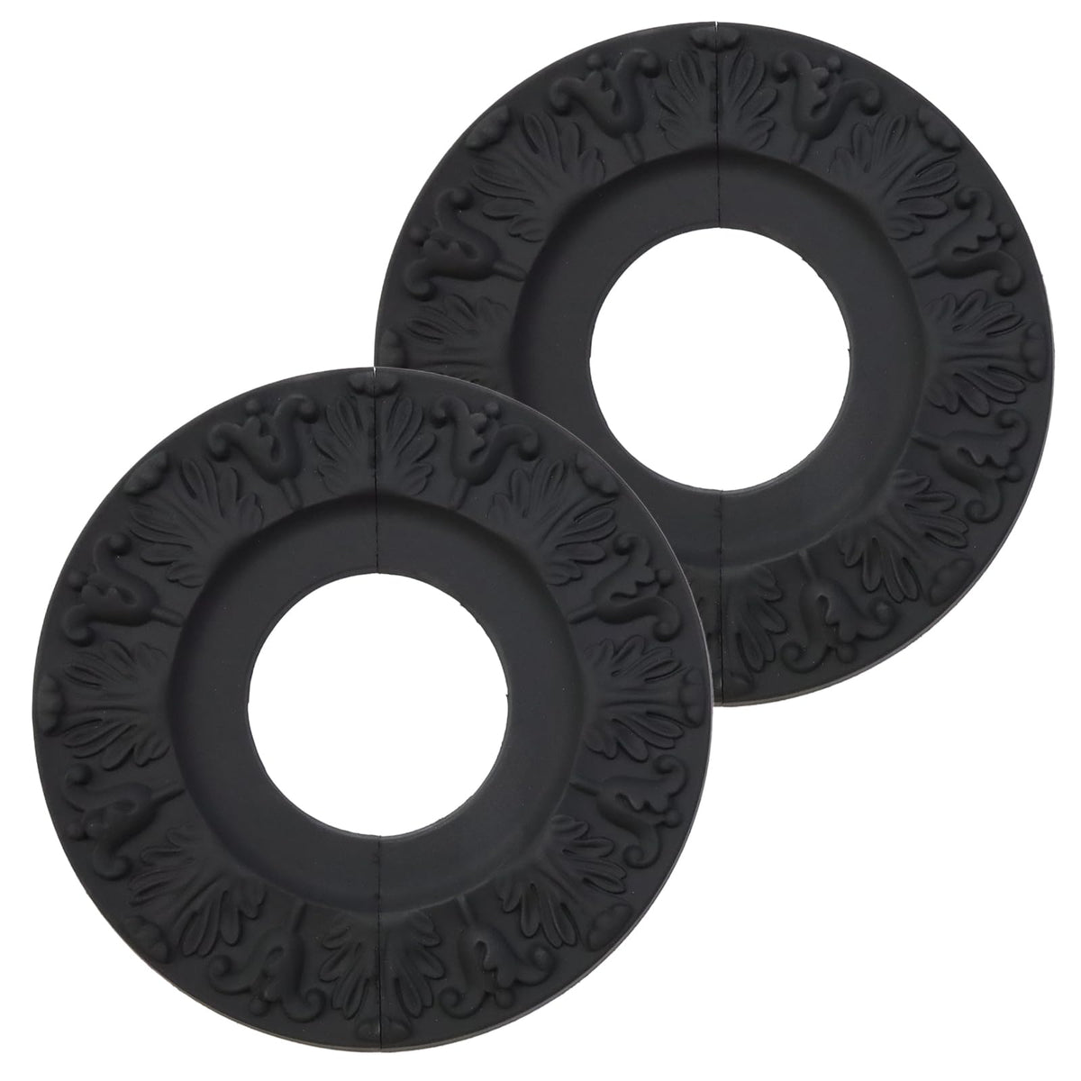 Ceiling Medallion Ring Round Ceiling Light Medallion 10",2PCS Black