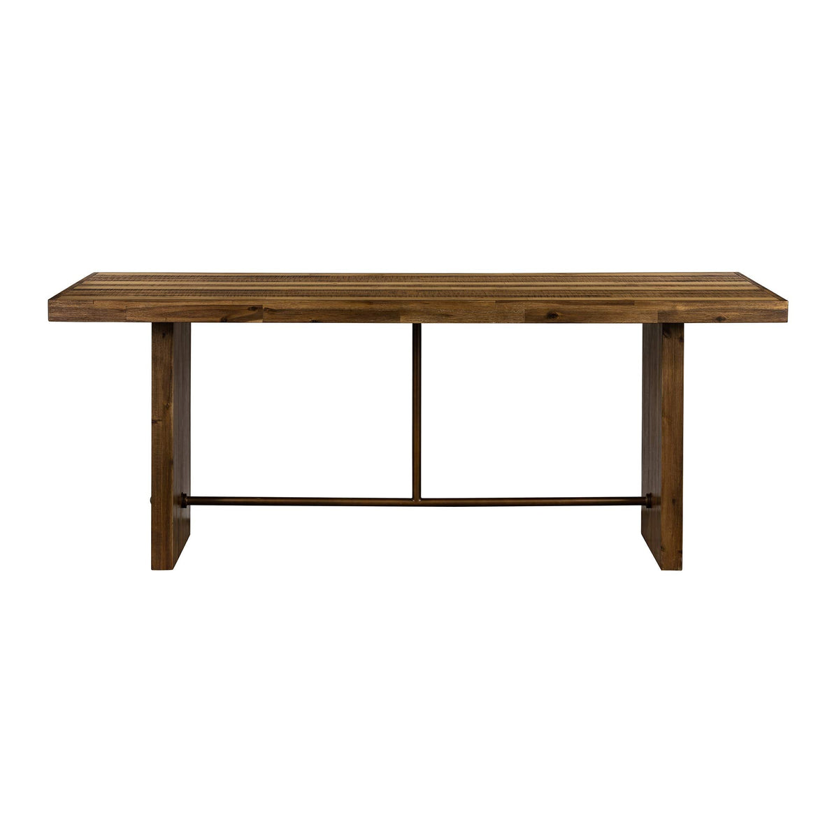 Superb Mixed Wood Dining Room Kitchen Table, 76" Wide, Rustic