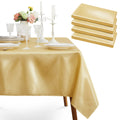 4 Pack Gold Satin Tablecloth, 58 x 102 Inches, Rectangle