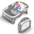 Bathtub Collapsible with Thermometer & Cushion, Portable Travel Tub
