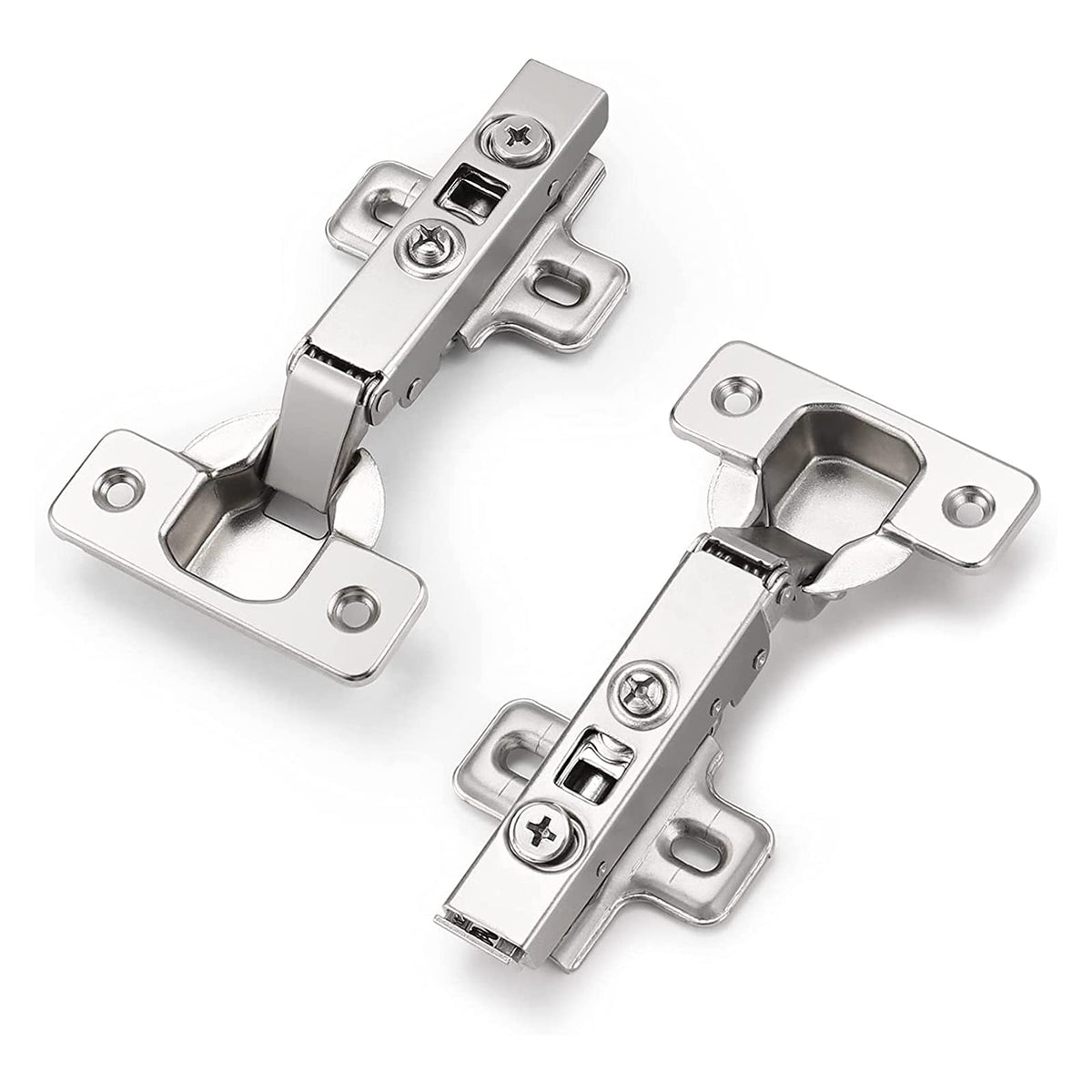 5 Pair/10 Pieces 105 Degree Soft Closing European Full Overlay Concealed Hinge with Mounting Plate