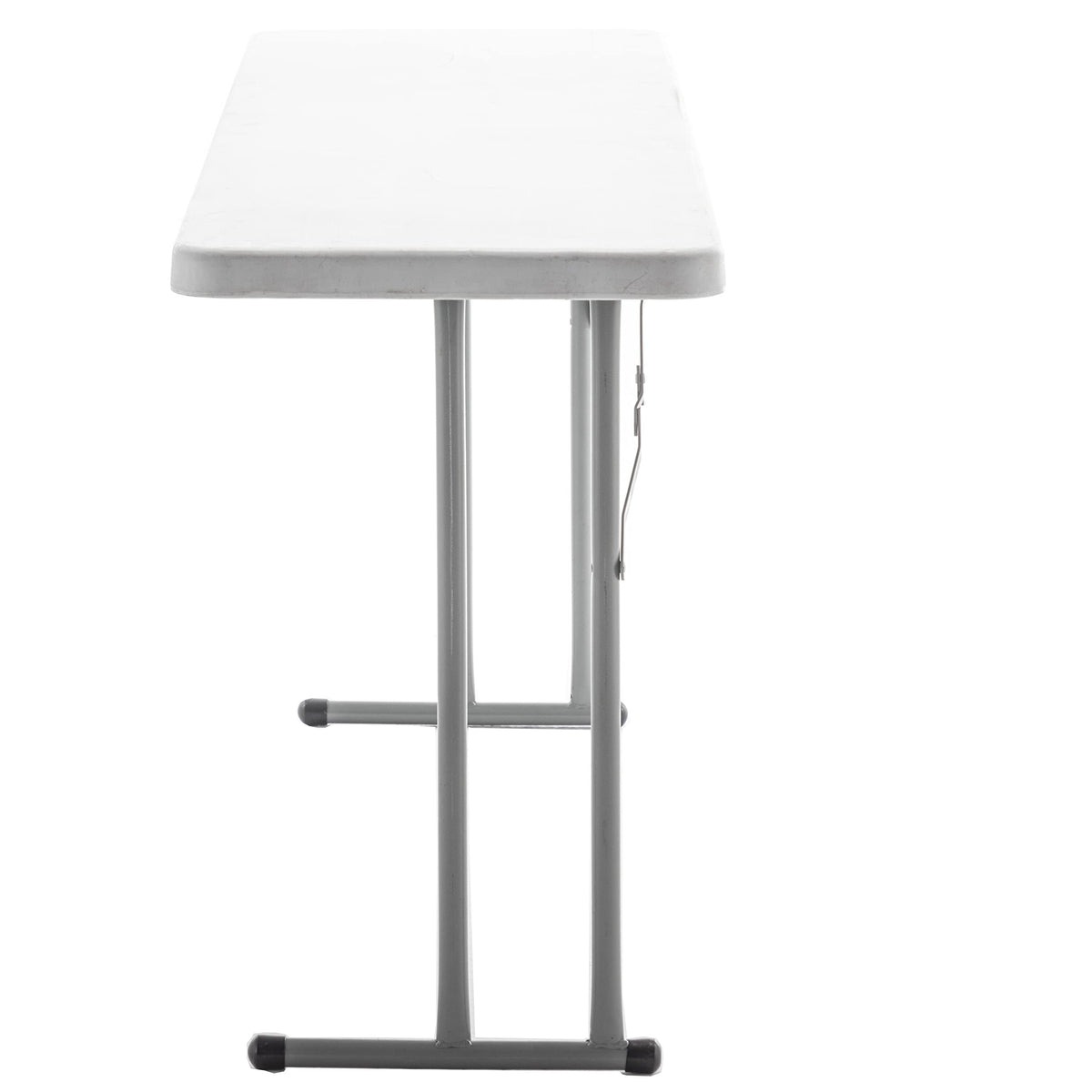 6-Foot - 72" Long White Plastic Folding Seminar Training Table Portable 18" Wide Narrow, 29" High, Events Indoor