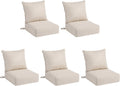 6" Thick Outdoor Cushion 24 x 24 Inch, Deep Seat Waterproof Patio Chair | Cushions with Adjustable Buckle Straps &