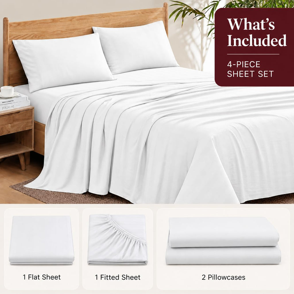 Queen Size Egyptian Cotton 4-Piece Sheet Set Queen (60x80) Fits Upto 14-16" Deep Pocket 550 Thread Count Silver Grey