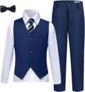 Boys' 5 Piece Formal Suit Kids Dress Tuxedo Vest Pants Suits for Boy 2