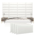 Vänt Wall Mounted Headboard Panels, Vintage Leather White Dove
