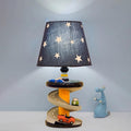 Table Lamp, Adorable 14 Inch Racing Road Style Kids Desk Lamp, Car Bedside Lamp Ideal for Children's Bedroom Decor