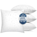 4 Pack 20x20 Outdoor Pillows, Water Resistant Throw Pillow Inserts