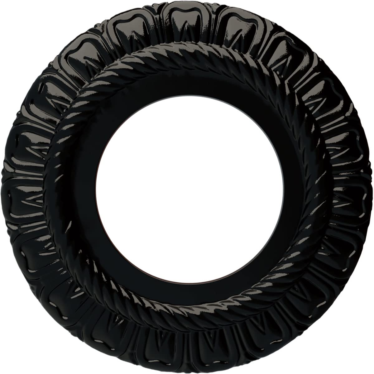 9"OD x 4 1/2"ID x 1/2"P Claremont Ceiling Medallion, Black Pearl