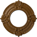 9"OD x 4 1/8"ID x 5/8"P Benson Ceiling Medallion (Fits Canopies up to 4 1/8"), Hand-Painted Smokey Topaz