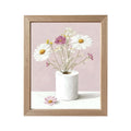 Framed Pink Bathroom Wall Art Funny Toilet Paper with Floral Restroom Decor