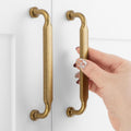 5 Inch Antique Brass Cabinet Pulls 10 Pack, Footed Handles P2302