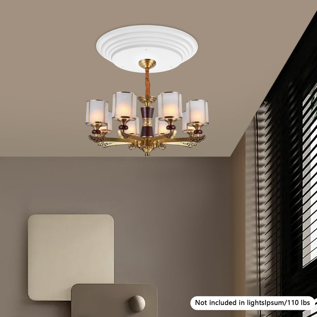 Chandelier Hoist Lifter Cover Large Ceiling Medallion for Electric Hoist 19.88inch Round Chandelier Cover Chandelier