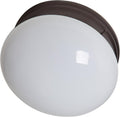 Dimmable Round Ceiling Light Fixture, (2) W Medium A19/CFL Lamp, Bronze